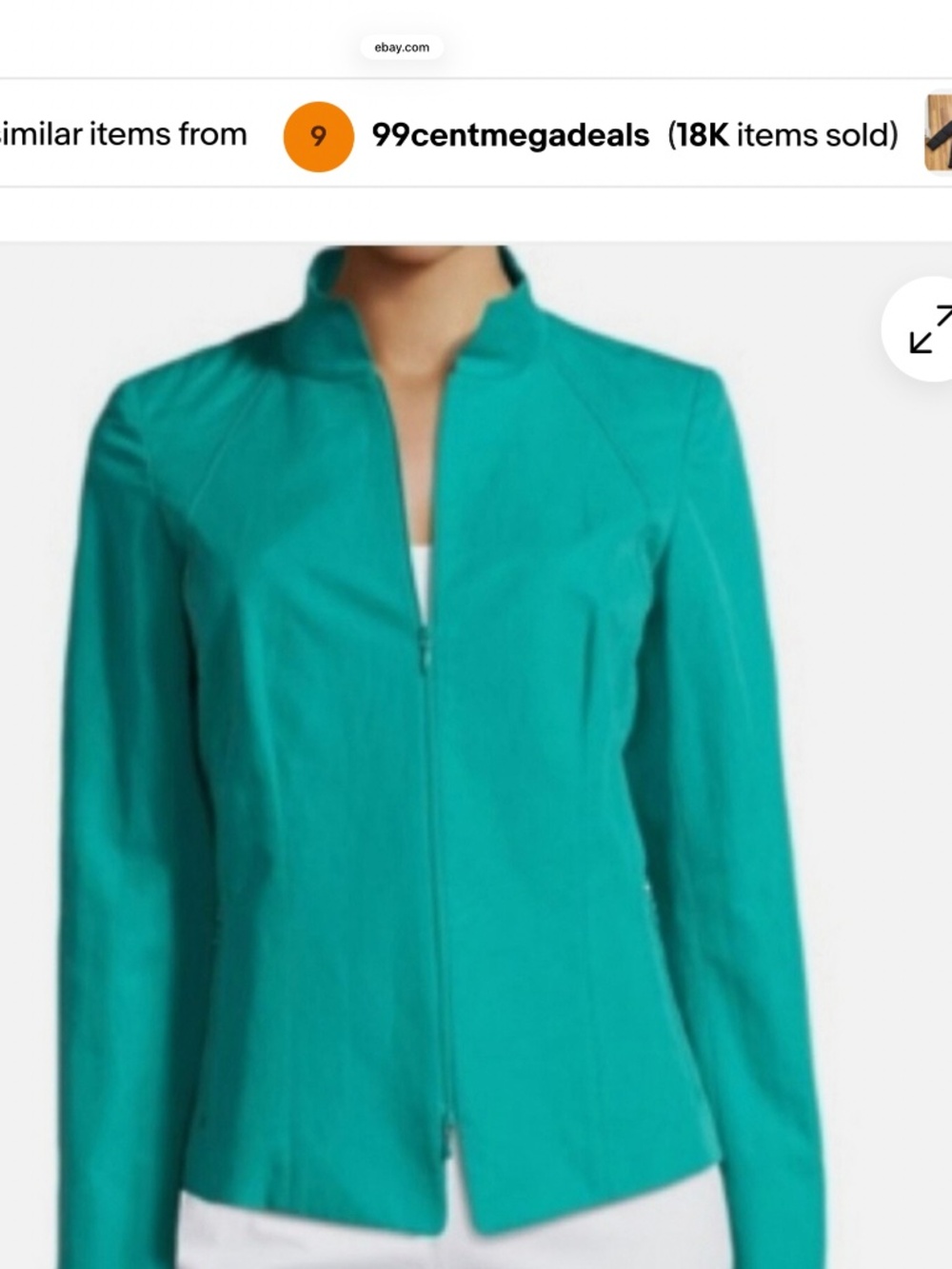 Lafayette 148 Jacket in Soft Teal Size 12